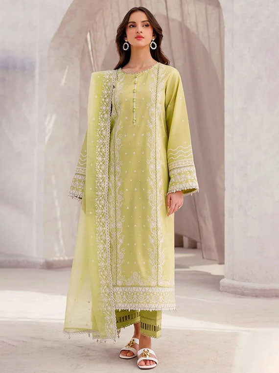 Embroidered Elite Lawn Collection 2026 (10-Ember Glow)