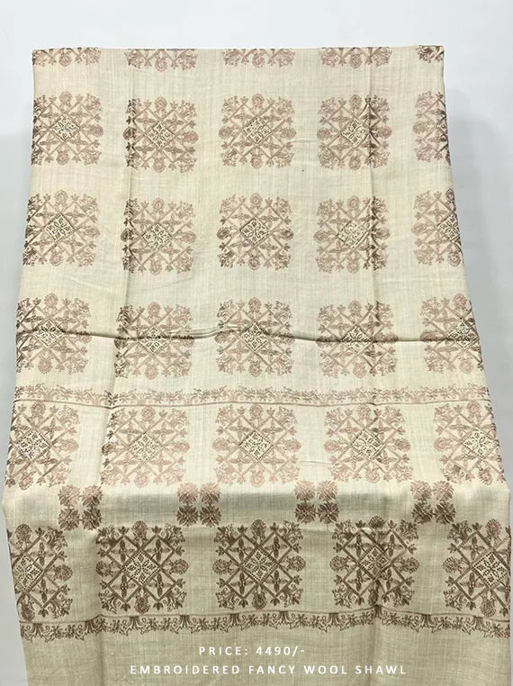 Embroidered Fancy Wool Shawl Collection 2024 (25SH12-04)