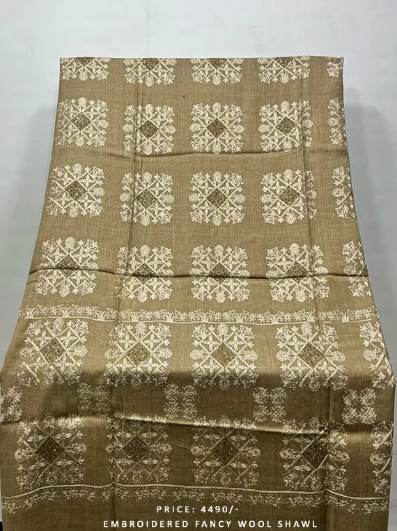 Embroidered Fancy Wool Shawl Collection 2024 (25SH12-05)