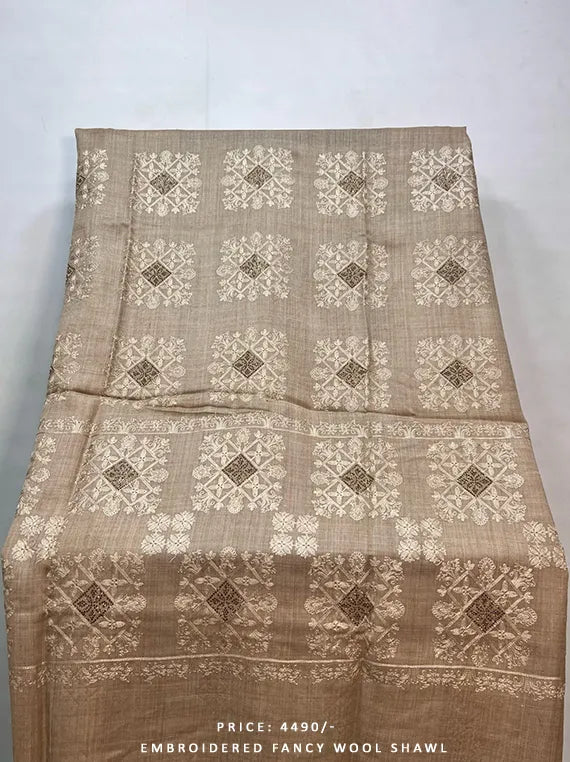 Embroidered Fancy Wool Shawl Collection 2024 (25SH12-10)
