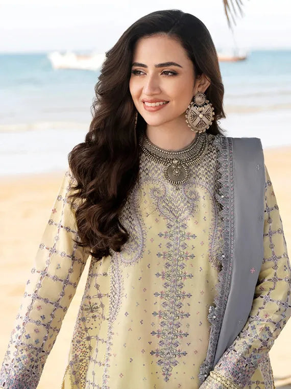 Embroidered Luxe Collection 2026 by Umar Poshak (Zareen-D04)