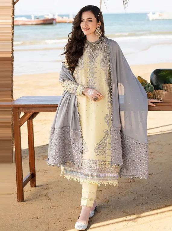 Embroidered Luxe Collection 2026 by Umar Poshak (Zareen-D04)