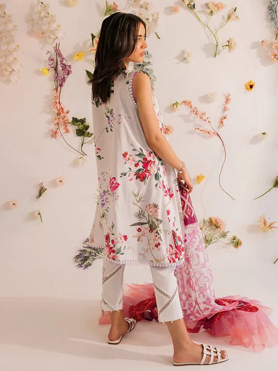 Embroidered Luxe Lawn Collection 2025 by Asifa and Nabeel (Meraki)