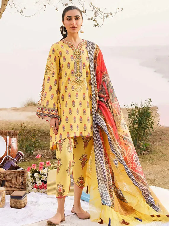 Embroidered Luxe Lawn Collection 2025 by Asifa and Nabeel (SONNET)