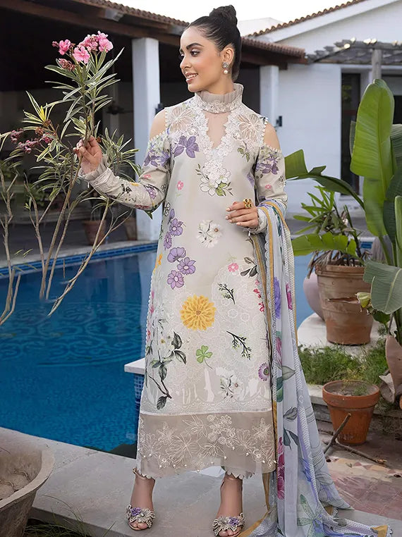Embroidered Luxe Lawn Collection 2025 by Asifa and Nabeel (Sarmayi)