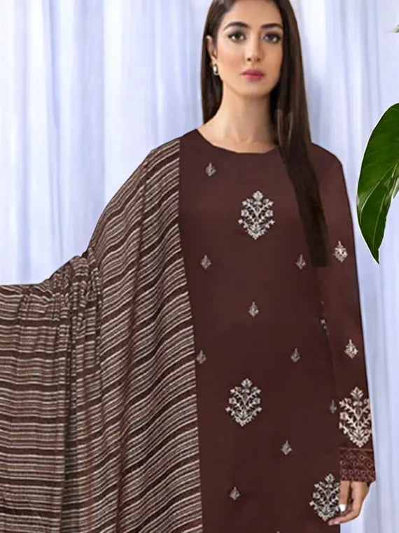 Embroidered Slub Peach Collection 2024 By Hania Hadia Vol-516 (D-01)
