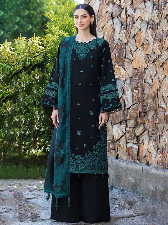 Eminence Embroidered Khaddar Collection 2025 By Farasha (09-SEPIA)