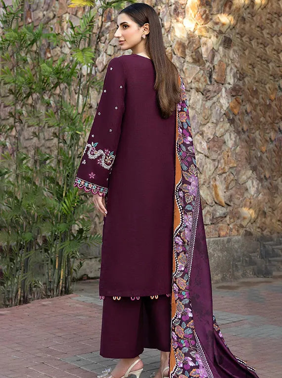 Eminence Embroidered Khaddar Collection 2025 By Farasha (10-PHEONA)