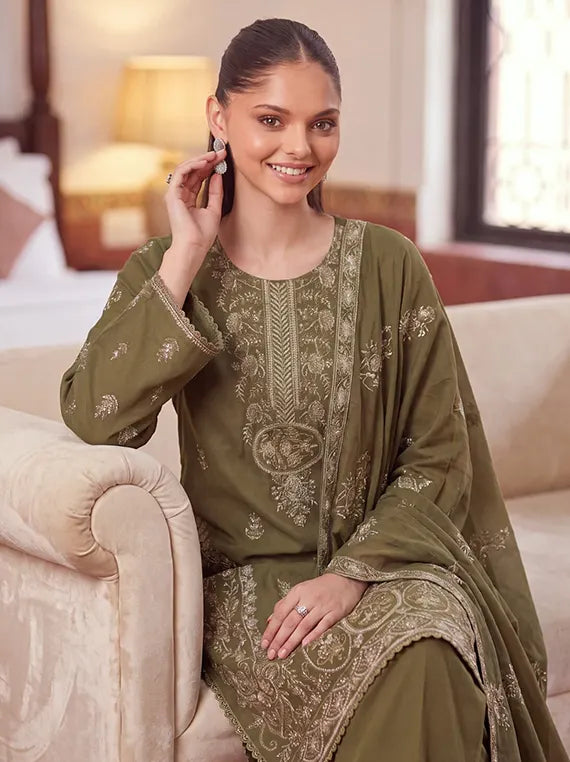 Emirah by Fantak Unstitched Embroidered Dhanak Collection'26 V-548 (D-03)