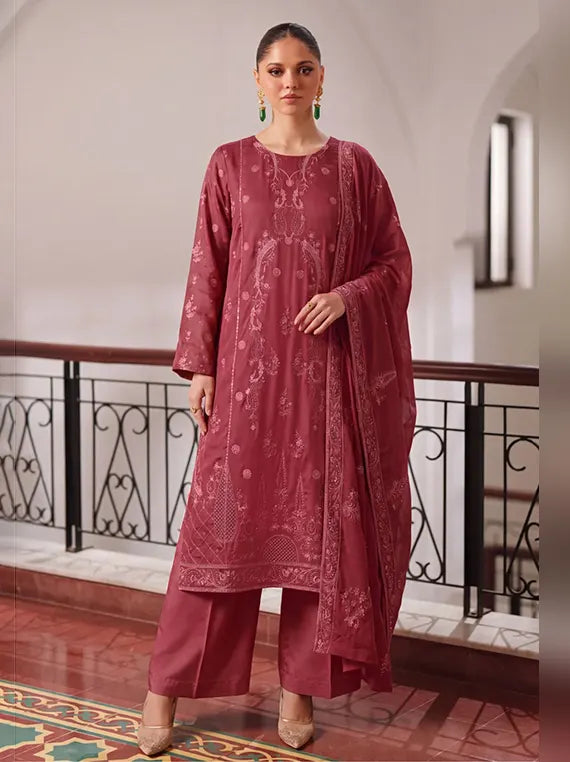 Emirah by Fantak Unstitched Embroidered Dhanak Collection'26 V-548 (D-05)