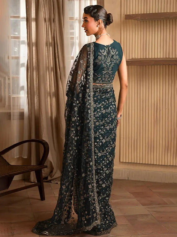 Emirah Luxury Embroidered Net Collection 2025 by Zarif (01-ORNA)