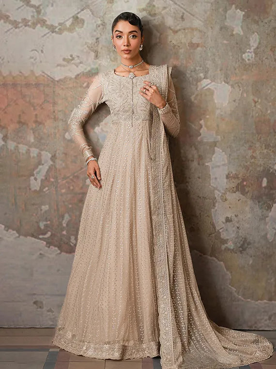 Emirah Luxury Embroidered Net Collection 2025 by Zarif (02-BREEZE)