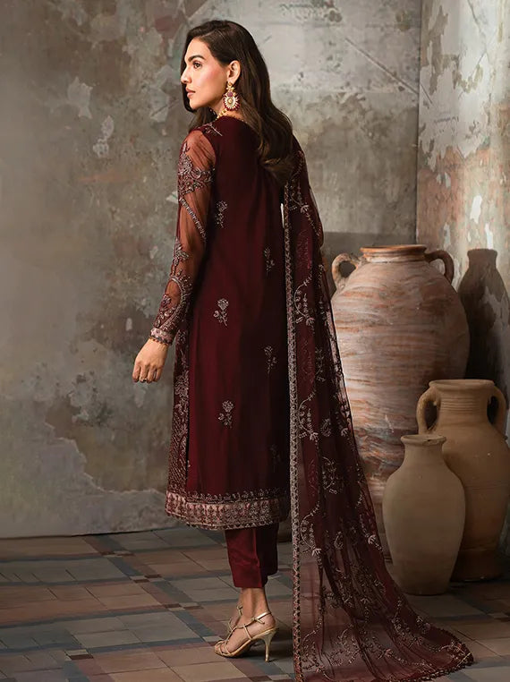 Emirah Luxury Embroidered Net Collection 2025 by Zarif (03-CHARM)