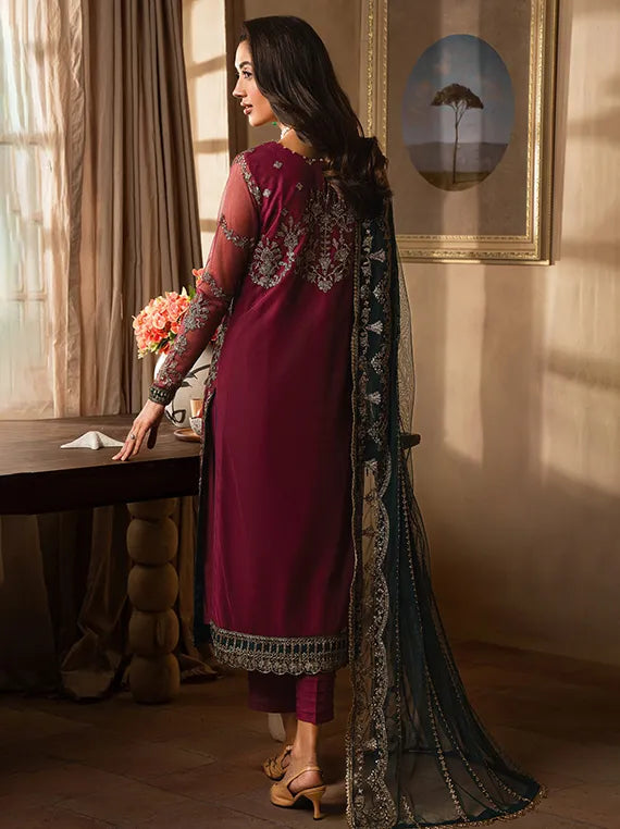 Emirah Luxury Embroidered Net Collection 2025 by Zarif (08-HAYAL)