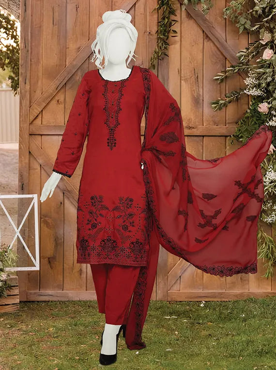 Eshal Embroidered Viscose Slub Collection 2025 by ABC (D-01)