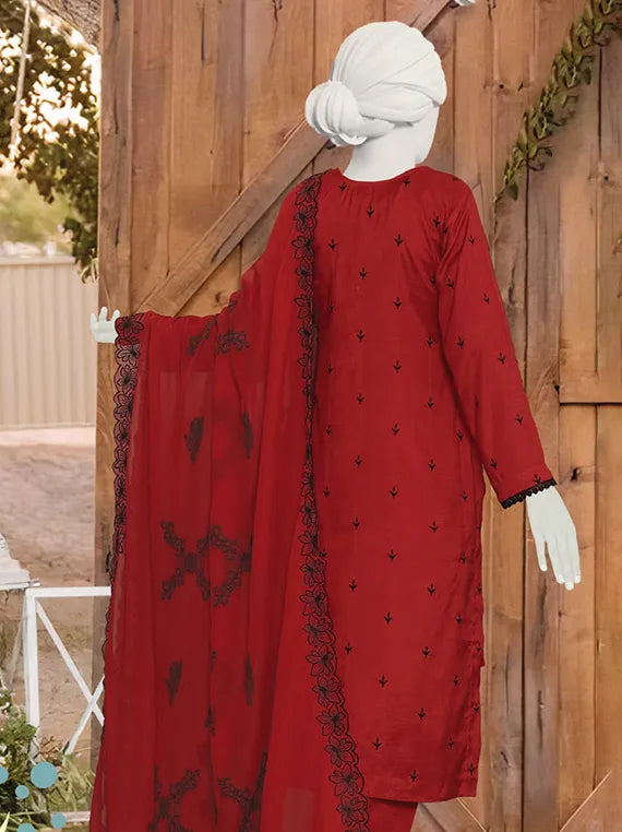 Eshal Embroidered Viscose Slub Collection 2025 by ABC (D-01)