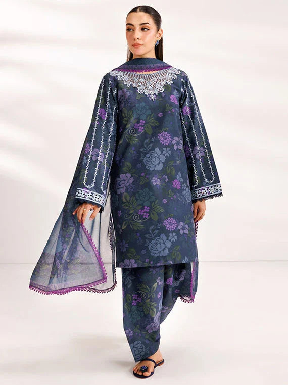 FARASHA Embroidered Printed Lawn Collection 2026 (02-Forest Moss)