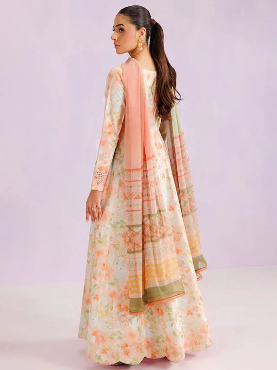 FARASHA Embroidered Printed Lawn Collection 2026 (03-Light Coral)