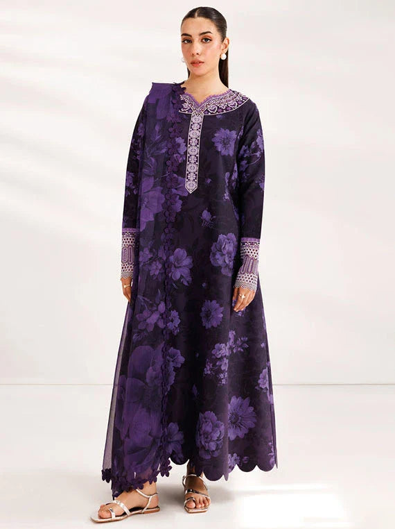 FARASHA Embroidered Printed Lawn Collection 2026 (05-Violet Breeze)