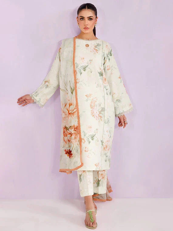 FARASHA Embroidered Printed Lawn Collection 2026 (12-Mint Veil)