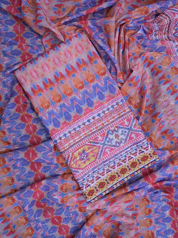 Fancy Chikankari Printed Lawn Shirt Edit 2025 (LI08-45)