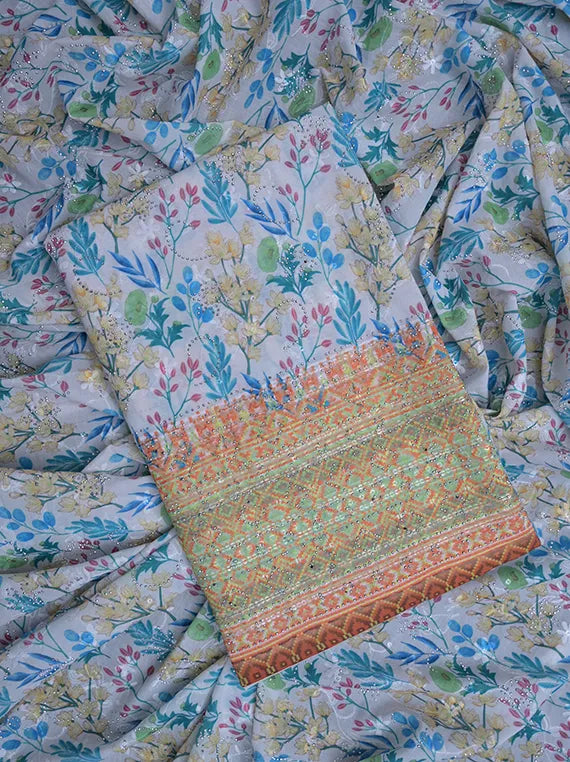 Fancy Chikankari Printed Lawn Shirt Edit 2025 (LI08-51)
