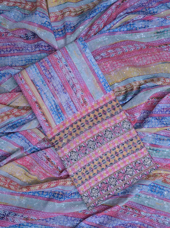Fancy Chikankari Printed Lawn Shirt Edit 2025 (LI08-59)
