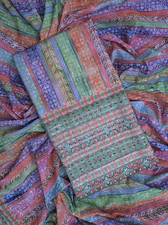 Fancy Chikankari Printed Lawn Shirt Edit 2025 (LI08-60)