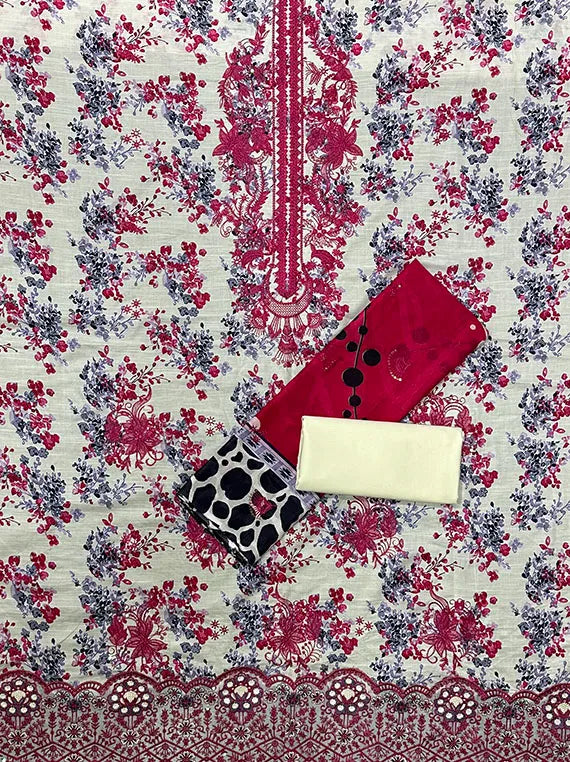 Fancy Embroidered Lawn Edit 2026 Vol-26DR03 (D-02)