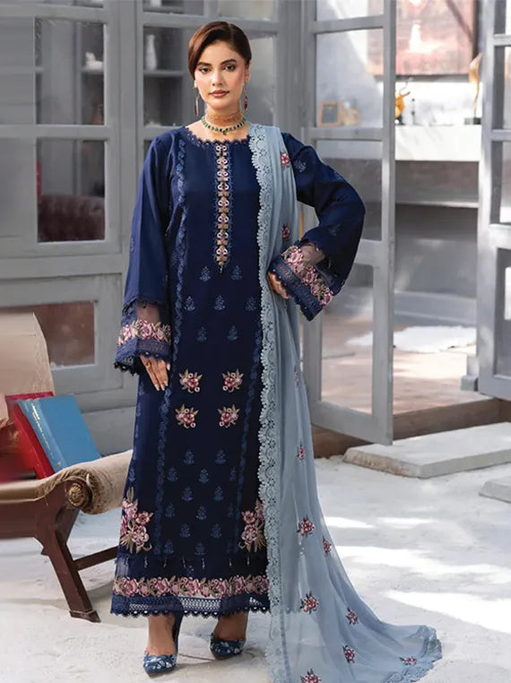 Fareeha by Hum Dum Embroidered Viscose Collection 2025 (D-08)