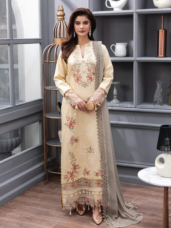 Fareeha by Hum Dum Embroidered Viscose Collection 2025 (D-09)