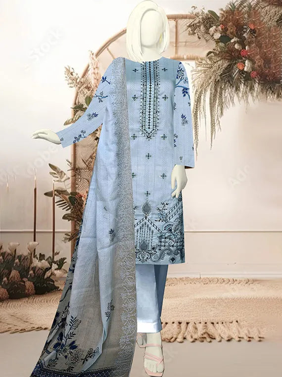 Farisha Embroidered Lawn Collection 2025 Vol-55 by Hani Arts (D-02)