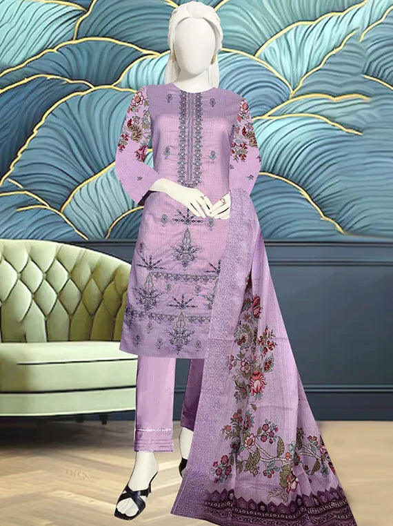 Farisha Embroidered Lawn Collection 2025 Vol-55 by Hani Arts (D-03)
