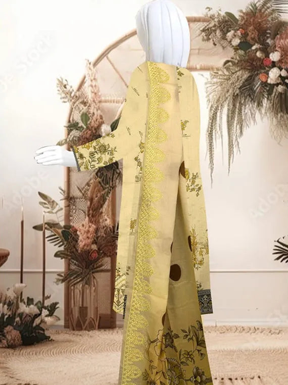 Farisha Embroidered Lawn Collection 2025 Vol-55 by Hani Arts (D-07)