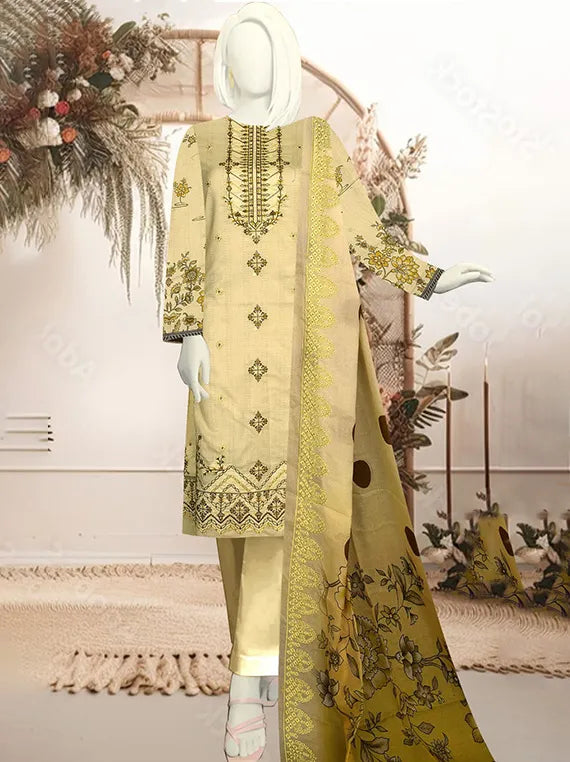 Farisha Embroidered Lawn Collection 2025 Vol-55 by Hani Arts (D-07)