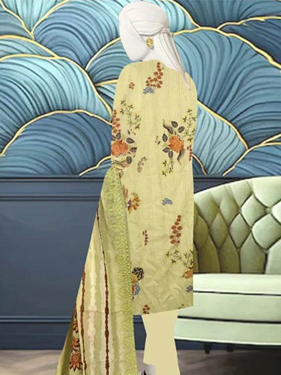 Farisha Embroidered Lawn Collection 2025 Vol-55 by Hani Arts (D-10)