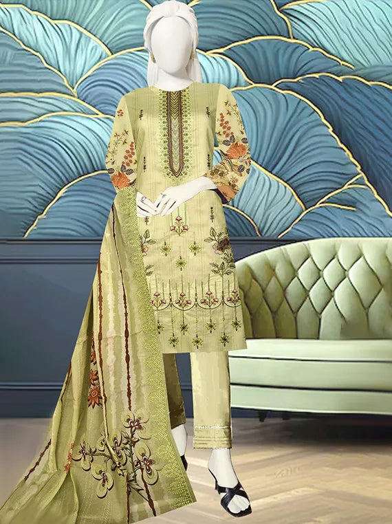Farisha Embroidered Lawn Collection 2025 Vol-55 by Hani Arts (D-10)