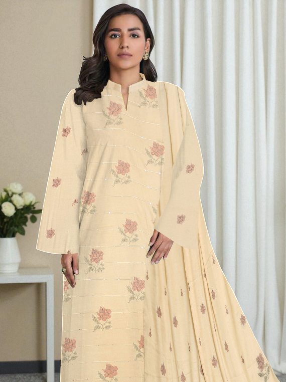 Femina Embroidered Leather Peach Collection 2025 Vol-01 (NF-01)
