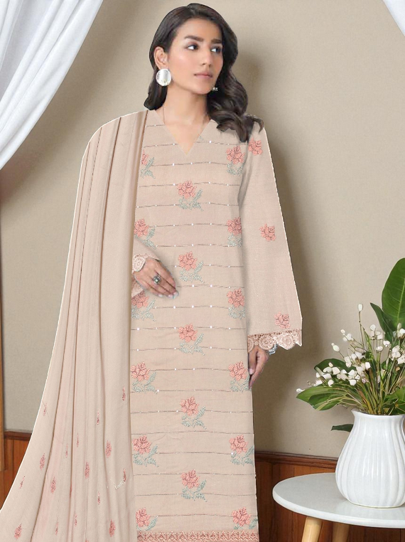 Femina Embroidered Leather Peach Collection 2025 Vol-01 (NF-02)