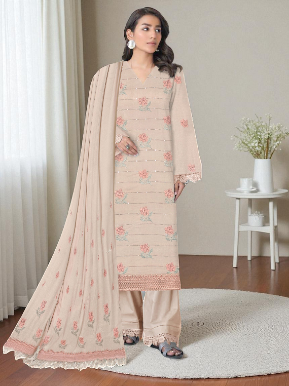 Femina Embroidered Leather Peach Collection 2025 Vol-01 (NF-02)