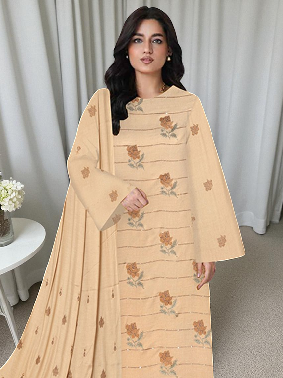 Femina Embroidered Leather Peach Collection 2025 Vol-01 (NF-06)