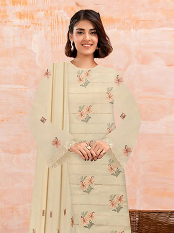 Femina Embroidered Leather Peach Collection 2025 Vol-03 (NF-02)