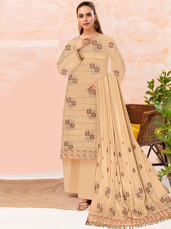 Femina Embroidered Leather Peach Collection 2025 Vol-03 (NF-03)