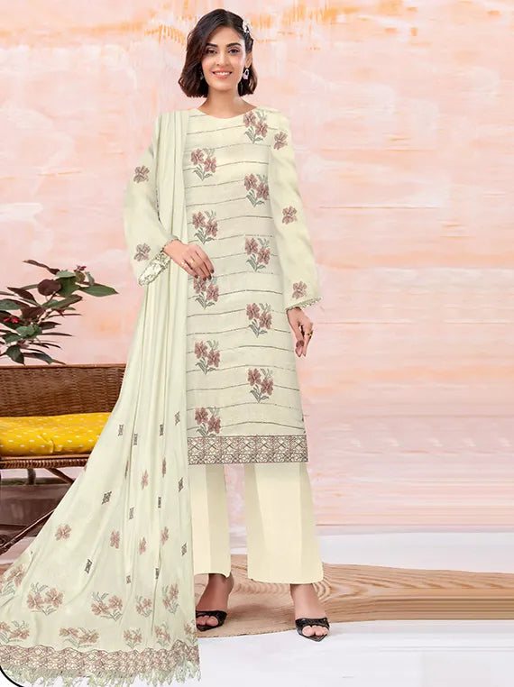 Femina Embroidered Leather Peach Collection 2025 Vol-03 (NF-04)