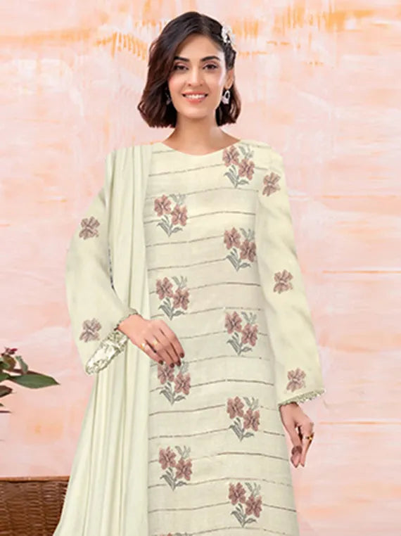 Femina Embroidered Leather Peach Collection 2025 Vol-03 (NF-04)
