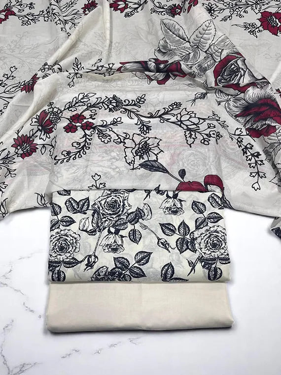 Firdous Printed Lawn Collection 2025 (CU33-03)