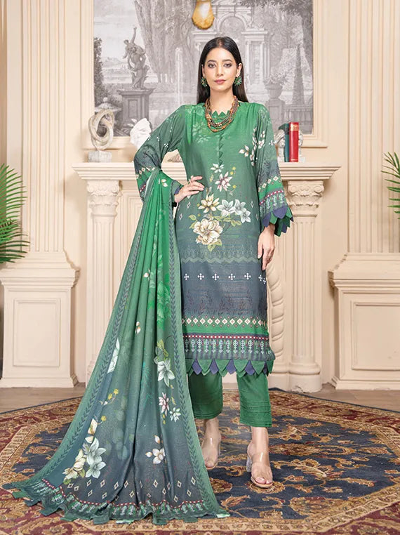 Flora Zari Leather Peach Collection 2025 By Chawla Fabric