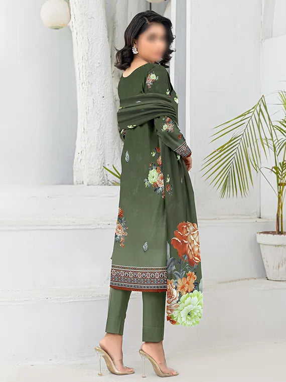 Flora by Fantak Embroidered Bamboo Slub Airjet Collection 2025 (D-01)