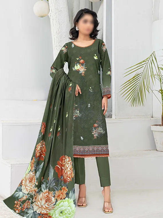 Flora by Fantak Embroidered Bamboo Slub Airjet Collection 2025 (D-01)