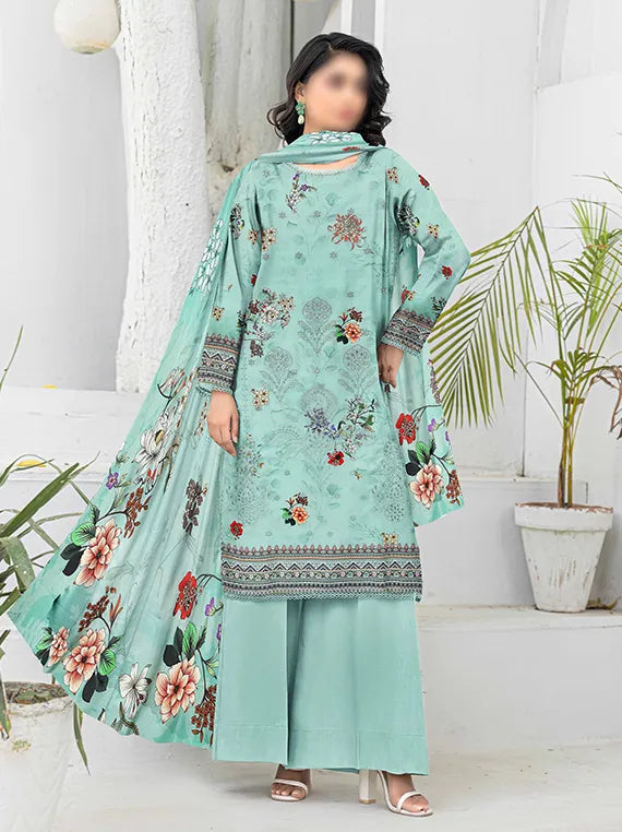 Flora by Fantak Embroidered Bamboo Slub Airjet Collection 2025 (D-03)